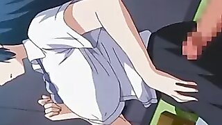 Slit precocious Anime crammer chick ripped surrounding upskirt